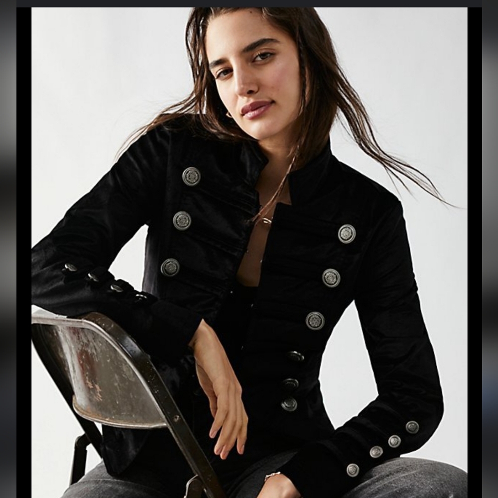 Velvet Military Jacket